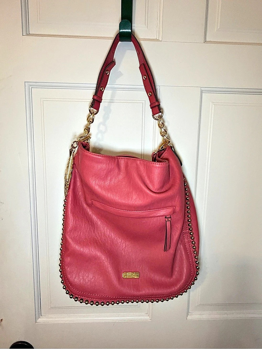 Jessica Simpson Pink Animal Print Lined Hobo Bag